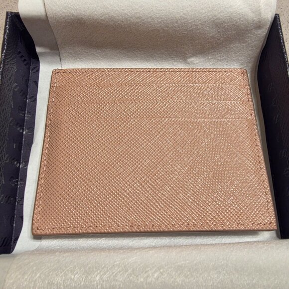 Genuine Prada Saffiano Saffiano Leather Card Holder in Powder Pink(CIPRIA) Color - Picture 4 of 8